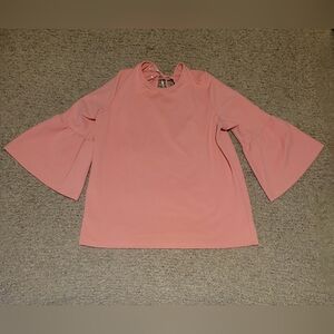 KENSIE Bell Sleeve Top Peach Size L